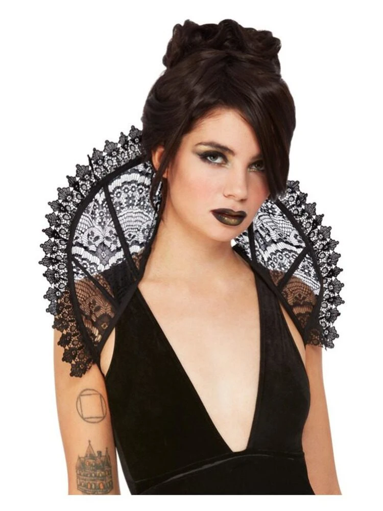 Smiffys Fever Gothic Lace Stand Up Collar 1 Smiffys Fever Gothic Lace Stand Up Collar