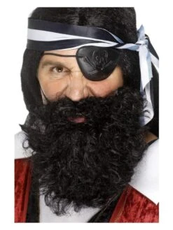 Smiffys Deluxe Pirate Beard, Black