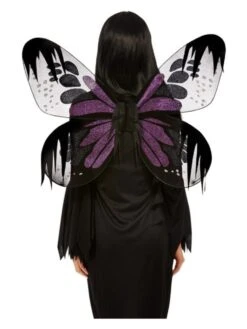 Smiffys Dark Botanicals Moth Wings, Purple