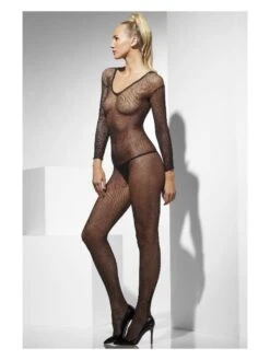 Smiffys Fishnet Body Stocking, Black