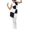 Smiffys 60s Party Girl Costume, Black & White