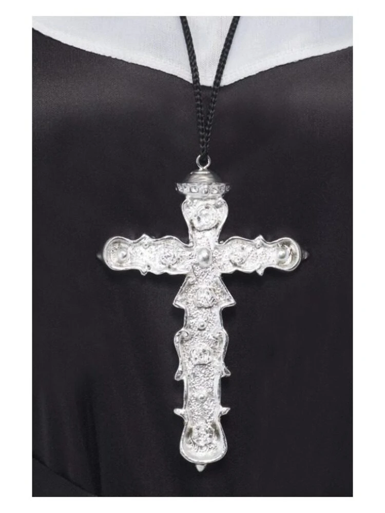 Smiffys Ornate Cross Pendant, Silver 1 Smiffys Ornate Cross Pendant, Silver