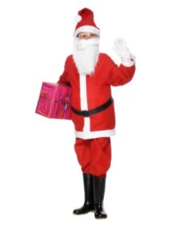 Smiffys Santa Boy Costume, Red