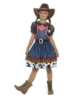 Smiffys Texan Cowgirl Costume, Blue