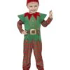 Smiffys Elf Toddler Costume, Red & Green