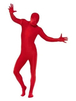 Smiffys Second Skin Suit, Red