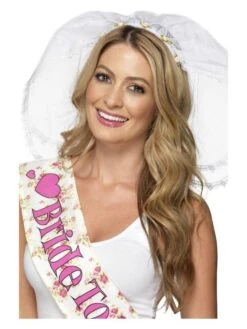 Smiffys Hen Night Veil, White