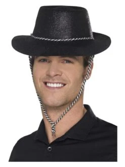 Smiffys Cowboy Glitter Hat, Black