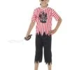Smiffys Jolly Pirate Boy Costume, Red & White