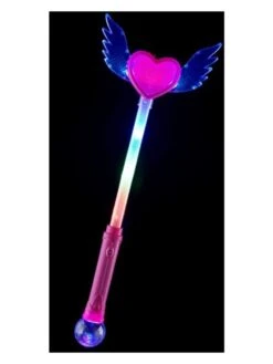 Smiffys Heart Wand With Wings, Pink