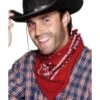 Smiffys Cowboy Bandana, Red