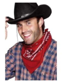 Smiffys Cowboy Bandana, Red