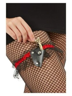 Smiffys Garter With Small Gun In Holster, Black