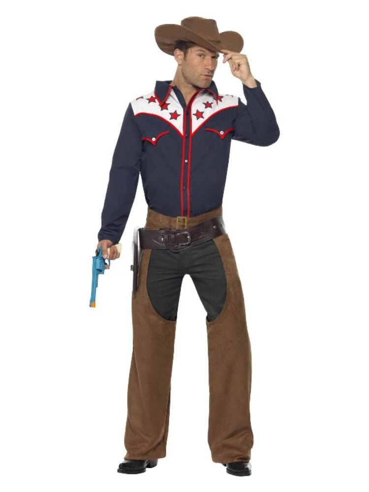 Smiffys Rodeo Cowboy Costume, Blue 1 Smiffys Rodeo Cowboy Costume, Blue