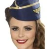 Smiffys Air Hostess Hat, Blue