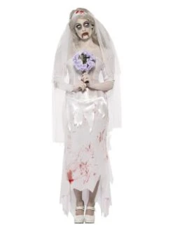Smiffys Till Death Do Us Part Zombie Bride Costume, White