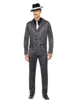 Smiffys Gangster Costume, Black