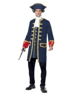 Smiffys Pirate Commander Costume, Blue