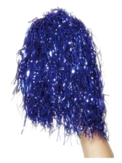 Smiffys Pom Poms Metallic, Blue