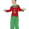Smiffys Elf Costume, Red & Green