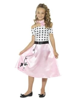Smiffys 50s Poodle Girl Costume, Pink
