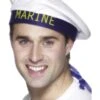 Smiffys Marine Sailors Hat, White