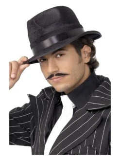 Smiffys Indestructible Fedora Hat, Black