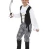 Smiffys Pirate Costume, Black & White