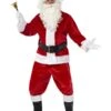 Smiffys Deluxe Santa Costume & Hat, Red