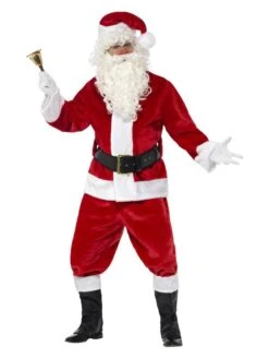 Smiffys Deluxe Santa Costume & Hat, Red