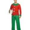 Smiffys Elf Costume, Red & Green