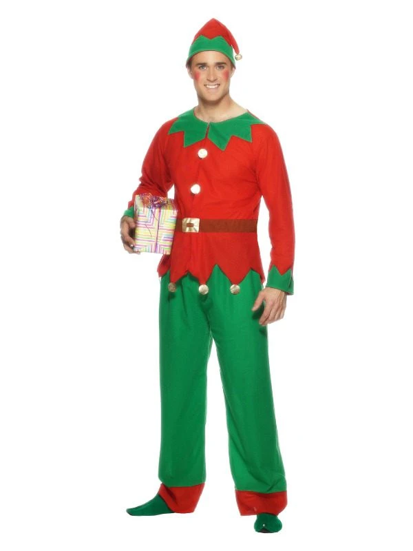 Smiffys Elf Costume, Red & Green 1 Smiffys Elf Costume, Red & Green