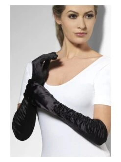 Smiffys Temptress Gloves, Black