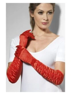Smiffys Temptress Gloves, Red