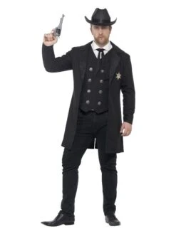 Smiffys Curves Sheriff Costume, Black