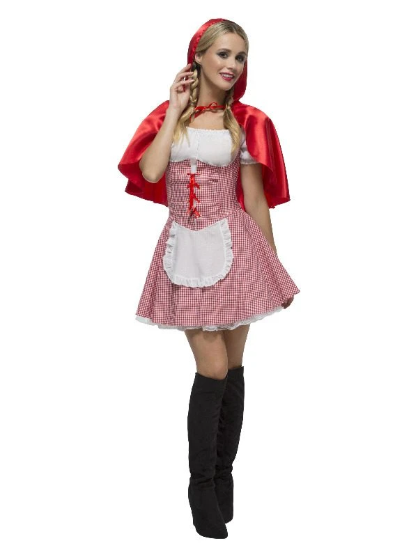 Smiffys Fever Red Riding Hood Costume, Red 1 Smiffys Fever Red Riding Hood Costume, Red