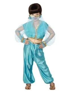 Smiffys Arabian Princess Costume, Blue