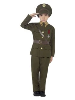 Smiffys Army Officer Costume, Green