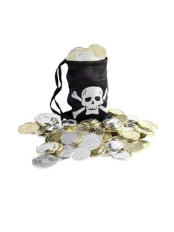 Smiffys Pirate Coin Bag, Black