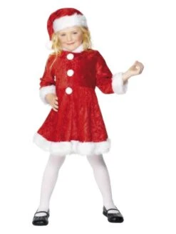 Smiffys Mini Miss Santa Costume, Red