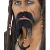Smiffys Pirate Facial Hair Set, Black