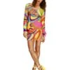 Smiffys Fever 70s Flower Power Costume, Multi-Coloured