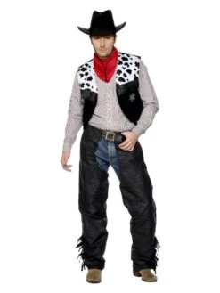 Smiffys Cowboy Costume, Black