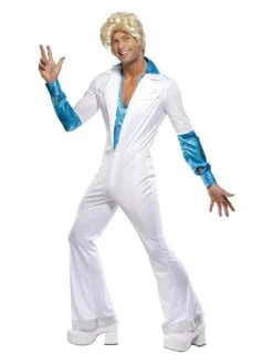 Smiffys Disco Man Costume, All In One, White
