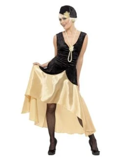 Smiffys 20s Gatsby Girl Costume, Black