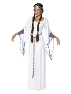 Smiffys Medieval Maid Costume, White