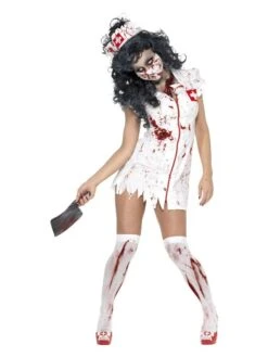 Smiffys Zombie Nurse Costume, White