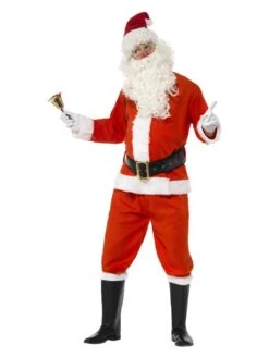 Smiffys Deluxe Santa Costume, Red
