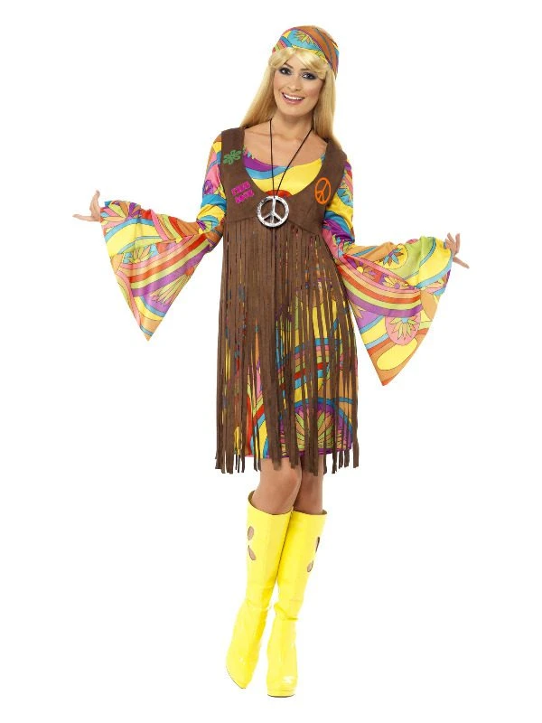 Smiffys 60s Groovy Lady, Brown 1 Smiffys 60s Groovy Lady, Brown