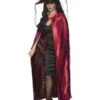 Smiffys Reversible Cape, Red & Black